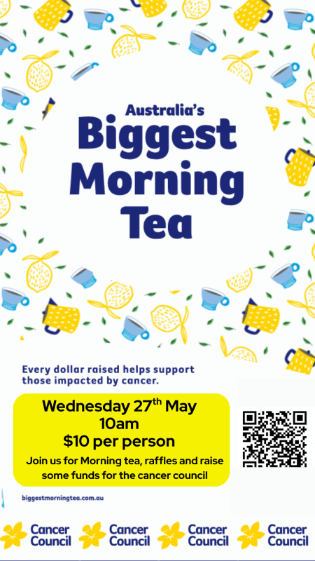 Biggest Morning Tea 2026 display